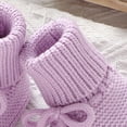thumbnail image 6 of Baby Boys Girls Sock Shoes Newborn Fuzzy First Walking Shoes Toddler Winter Warm Non Slip Knit Ankle Booties, 6 of 6