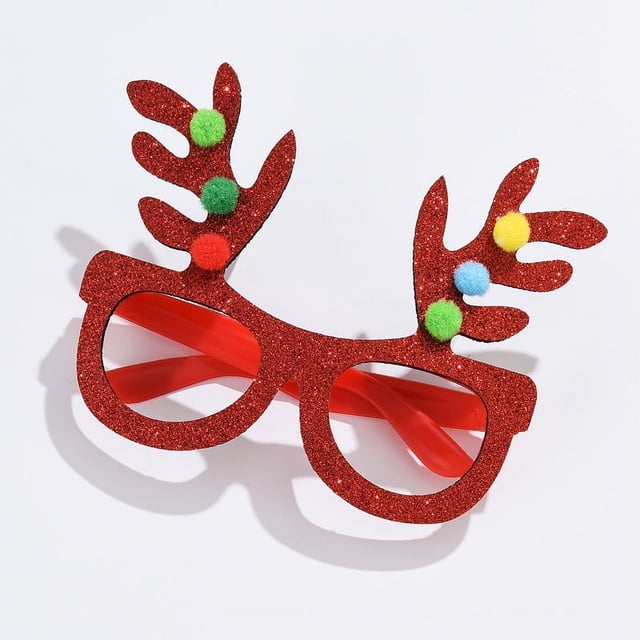 Yunuuuoa Christmas Tree Glasses Antlers Spectacles for Holiday Party Stage Performance Cosplay Flexible Durable Festive Accessory