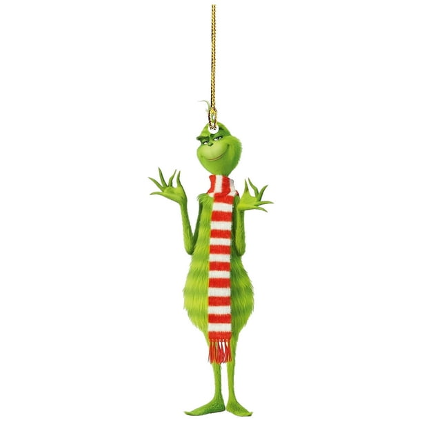 Adorno navideño Kagetolytai Grinch colgante plano acrílico para árbol de Navidad