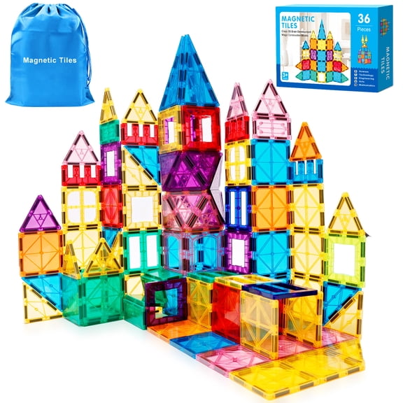 Magnetic Tiles Building Blocks Stem Toys for 3  Year Old Boys and Girls Montessori Toys Toddler Kids Gifts Parents Approved Sensory Toys