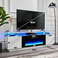 thumbnail image 3 of Amerlife 80" White Tv Stand With 36" Fireplace, 3 of 9