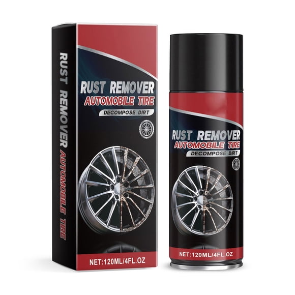 Lksixu Car Accessories Car Rust Remover Spray Removes Iron Filings From Car Tires and Motorcycles Apply Before Waxing Or Washing Your Car Effectively Purifies Wheels 120ml Car Interior Accessory