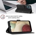 thumbnail image 4 of Compatible with Samsung Galaxy A12 Classic Embossed PU Leather Case with Card Holder Shockproof Cover, 4 of 5