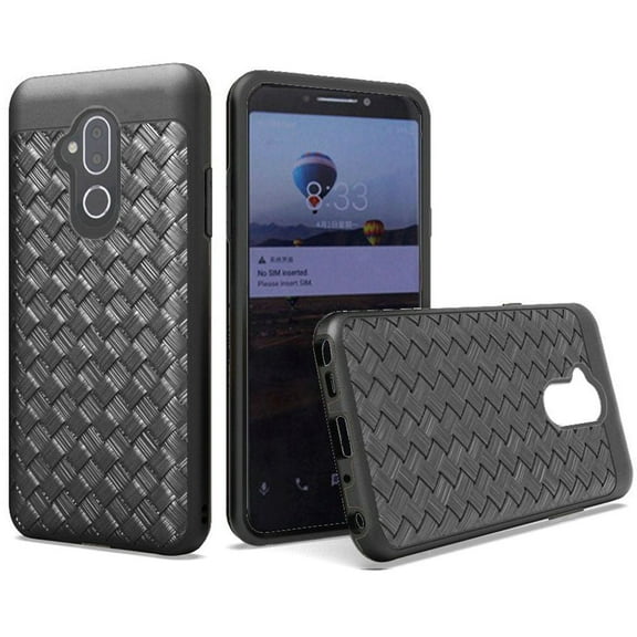 GSA Woven Textured Hybrid Case For Alcatel 7 Folio, 6062W - Black