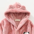 thumbnail image 6 of Gibobby Kids Soft Coral Fleece Bathrobe,Warm Hooded Sleep Robe with Waist Belt,Cute Cartoon Design,for Toddlers Children 2-12Y,Multi-Use Lounge Wear Kids Toddler Pajamas,Pink,Size 13-14T, 6 of 6