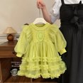 thumbnail image 3 of Vestido de malla para niña Vestido de otoño estilo niña Vestido de otoño para niña, 3 of 5