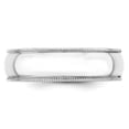 thumbnail image 6 of Primal Gold 10 Karat White Gold 6mm Lightweight Milgrain Half Round Band Size 6, 6 of 8