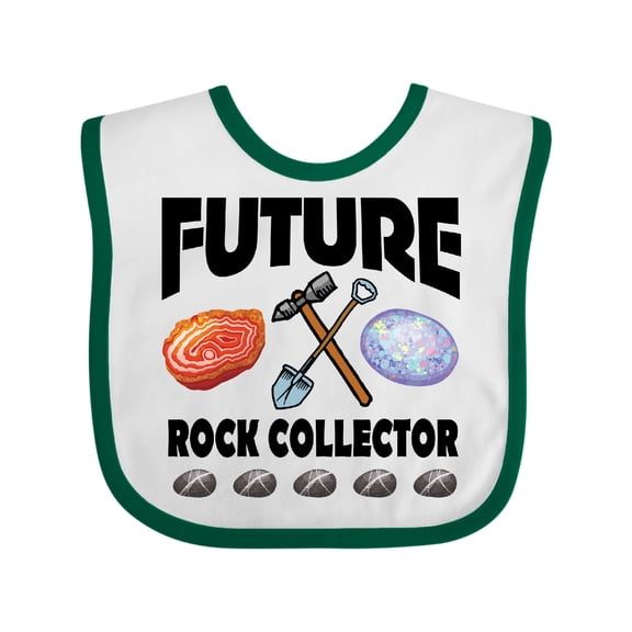 Inktastic Future Rock Collector Boys or Girls Baby Bib