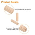 thumbnail image 3 of Uxcell 500 Pack 1/3" x 1-1/6" Wooden Dowel Pins, Furniture Woodwork Grooved Fluted Pin, 3 of 6
