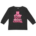 thumbnail image 3 of Inktastic Stomp Out Breast Cancer with Pink Cowgirl Boots Boys or Girls Long Sleeve Toddler T-Shirt, 3 of 5