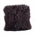 thumbnail image 3 of SARO LIFESTYLE 100% Wool Mongolian Lamb Fur Throw Pillow with Poly Filling, 20", Grey, 3 of 4