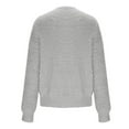 thumbnail image 7 of ClodeEU Womens Fuzzy Mohair Cardigan,V Neck Long Sleeve Sweater,Drop Shoulder Knit Coat Gray,Womens Plus Free Size, 7 of 7