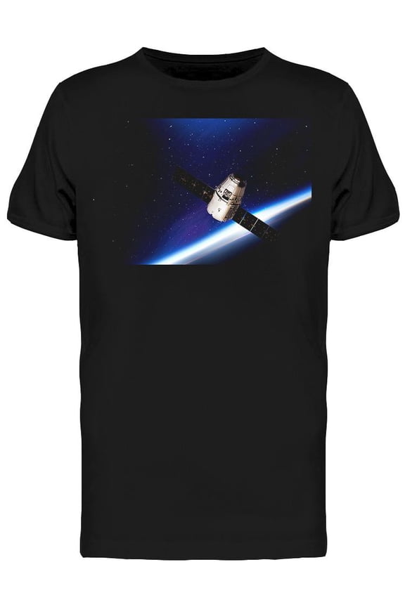Cargo Spaceship In Orbit T-Shirt Men -Image by Shutterstock, Male Small
