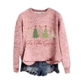 thumbnail image 2 of Pink Oversized Sweatshirts for Women's Christmas Simple And Fashionable Hooded Sweatshirt Fall Trendy Outfits Christmas, 2 of 4