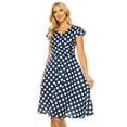 thumbnail image 3 of Haute Edition Women's V-Neck Skater Dress, 3 of 4