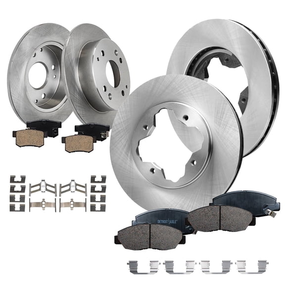 Detroit Axle - Front Rear Disc Rotors Brake Pads for 1997 Acura CL 1991-1997 Honda Accord: 10.24" Front and Rear Rotors