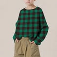 thumbnail image 6 of HAiming Plaid Sweatshirts for Kids Long Sleeve Crew Neck Loose Casual Pullover Shirts Fall Winter Outdoors Sweater, 6 of 9