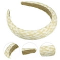 thumbnail image 3 of 1 Pc Elegant Foam Raffia Straw Headband for Women for Girls 5.91"x1.18" Beige, 3 of 6