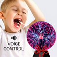 thumbnail image 2 of YOPTOP 5 Inch Plasma Globe Extra Large Science Learning Toy Nebula Thunder Lightning for Kids Bedroom Decorative Lamp Novelty Toy Gift Idea(Red Touch Voice）,6", 2 of 6