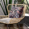 thumbnail image 2 of Wu Zetian Throw Pillow in Navy Blue Red White 16x16, 2 of 5