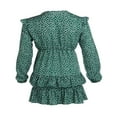 thumbnail image 3 of Robe Femme Imprimé Floral Col en V Profond Manches Longues Robe une Pièce, 3 of 6