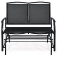 thumbnail image 7 of Patiojoy 2 Person Swing Glider Bench Patio Rocking Lounge Chair w/Steel Frame for Garden Backyard Balcony Black, 7 of 7