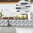thumbnail image 5 of Nanoei Wall Stickers | Waterproof Self-Adhesive Tile Stickers (20Cmx10Pcs) - Kitchen Bathroom Backsplash, Diy Peel-And-Stick Upgrades for Cabinets & Countertops, Mosaics Creative 3D Tile Stickers, 5 of 6