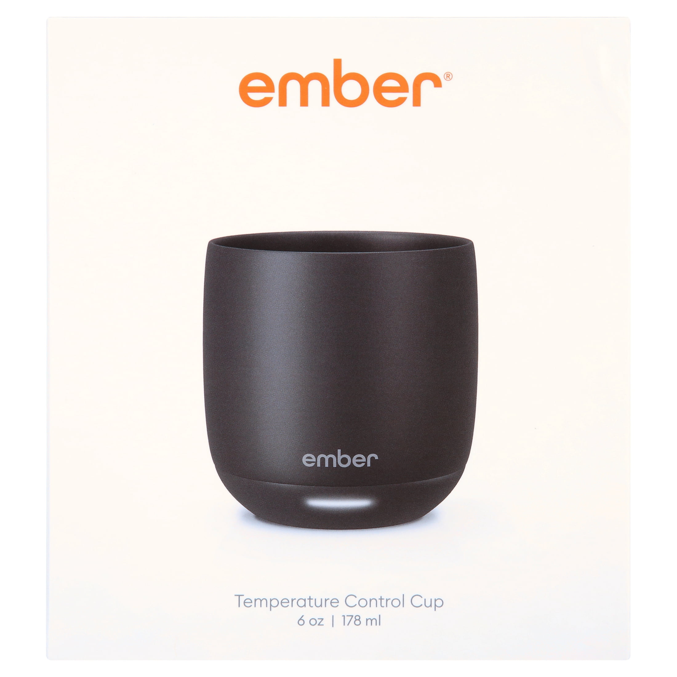 Ember Temperature Control Smart Cup, 6 oz, Black, Up To 1.5-hr Battery Life - App Controlled Heated Cup - Improved Design