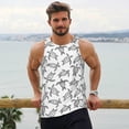 thumbnail image 6 of Pofeuu Hand Drawn Turtle Print Men's Workout Tank Tops Sleeveless Muscle Gym Shirt Quick Dry-X-Large, 6 of 7
