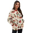 thumbnail image 7 of HELLHERO Christmas Santa Claus Print Women Sweatshirt Oversized, Long Sleeve Pullover Tops Warm Crewneck Sweater with Pocket Size S, 7 of 7