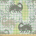 thumbnail image 2 of Ambesonne Dinosaur Party Fabric by the Yard Microfiber, Old Reptiles, 3 Yards, Warm Taupe Pale Green, 2 of 4