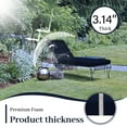 thumbnail image 6 of Outdoor Chaise Lounge Cushion, High-Density Foam Fill Patio Furniture Bench Cushions with Ties, Thicken Waterproof Replacement Back Chaise Cushions for Pool, Sand Beach (Navy Blue), 6 of 6