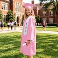 thumbnail image 5 of Odeerbi 5-15 Years Kids Teen Boys Girls Graduation Gown Set Shiny Robe with Cap, Stole & Diploma Card 4-Piece Outfit for Graduation Ceremony, 5 of 7