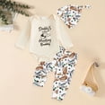 thumbnail image 4 of Kogui Boy Baby Outfits Newborn Newborn Baby Boy Clothes Plaid Letter Print Long Sleeve Hoodies + Long Pants Fall Winter Outfits Set 0 3 6 9 12 18 24 Months,(Beige 0-3 Months), 4 of 9