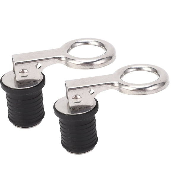 2 Pcs Bouchon de Bateau en Acier Inoxydable Bouchons en Caoutchouc pour Bateaux Yachts