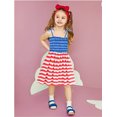 thumbnail image 2 of CM-Kid Little Girl Dresses 4th Of July American Flag Dress for Summer 6T, 2 of 8