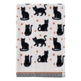 thumbnail image 6 of Evergrace Halloween 2 Piece Hand Towel Set, 100% Cotton, Cat, White 16"x26", 6 of 11