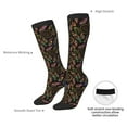 thumbnail image 5 of Picia Women Crew Soft Moisture-wicking Socks Decorative Feathers Pattern Design Cotton Socks, One Size fit All, 5 of 9