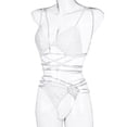thumbnail image 5 of Women's Chemises Negligees Night Wear Women Sexy Lingerie Chemise Nightgowns for Women with Bra Support Sexy Bunny Lingerie for plus Size Bikini Couples Christmas on Clearance White M, 5 of 5