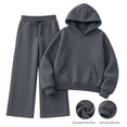 thumbnail image 3 of SUNBS 2 Piece Outfit for Women Lounge Sets Oversized Hoodie Wide Leg Pants Casual Fall Loungewear Sweatsuit, 3 of 9