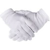 eZAKKA White Gloves, Soft Cotton Gloves Working Cloth Gloves for Inspection Moisturizing Coin Jewelry Silver, 8.6'' Medium Size, 12 Pairs