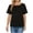 Black1, variant on JGGSPWM Women's Soft Cotton Button Up Henley Short Sleeve Summer Crewneck Casual Trendy Tunic Tops Black L