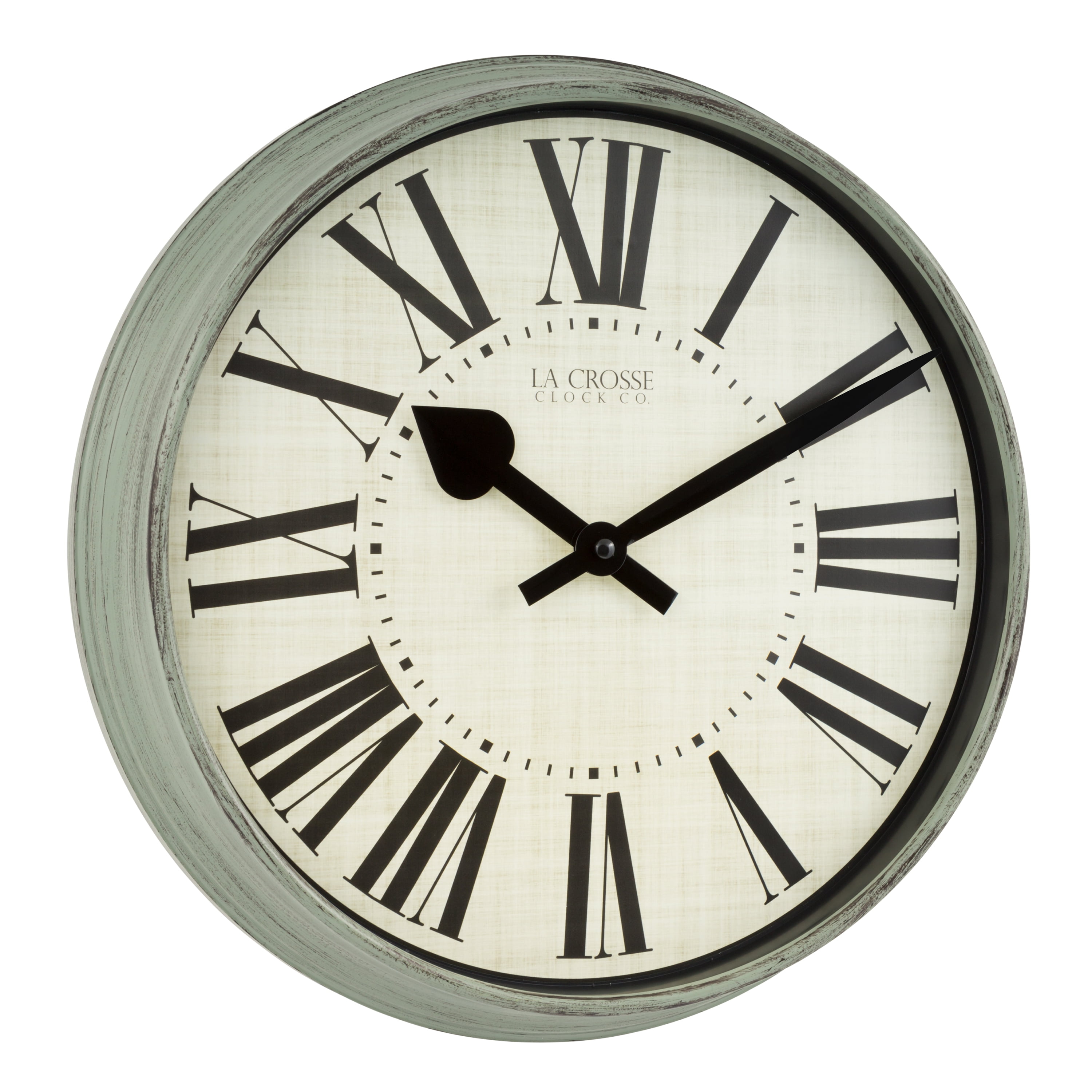 La Crosse Clock 14 inch Sage Grove Quartz Analog Wall Clock, 404-3036G