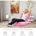 thumbnail image 4 of PetFurnishn Floor Chair, Video Gaming Chairs with Back Support, Adjustable 14-Position, Alloy Steel Frame, Soft Coral Fleece, Lazy Sofa Lounge for Reading Living Room Recliner for Adults, Pink, 4 of 8