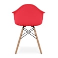 thumbnail image 5 of Aron Living Pyramid 17.5" Plastic and Beech Wood Armchairs in Red (Set of 4), 5 of 5
