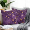 thumbnail image 2 of Purple Starry Sky Outdoor Pillow Covers Pack of 2 Star Galaxy Fantasy Romantic Waterproof Throw Pillow Covers Decorative Cushion Cases for Patio Garden Tent Balcony Couch 18x18 inch, 2 of 8