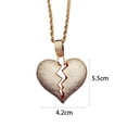 thumbnail image 5 of Yesbay Broken Heart Pendant Rhinestone Couple Chain Necklace Jewelry-Golden, 5 of 6