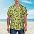 thumbnail image 5 of Uemuo Cute Tractor Printed Regular Fit Short Sleeve Casual Hawaiian Shirt for Men,Aloha shirt,Tropical shirt,Floral print shirt,Vacation Beach shirt-Large, 5 of 9