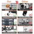 thumbnail image 2 of 42 inch Heavy Duty Metal Dog Crate for 2 Dogs/Large Dog,All Metal Open Top Stackable,Dog Kennel Indoor with Wheels,Floor Grid, Tray, Divider and Feeding Bowl, 2 of 8