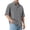 Gray_008, variant on Domuza Mens Textured Short Sleeve Shirts Corduroy Casual Solid Button Polo Shirt Comfy Wrinkle Free Tops Army Green L